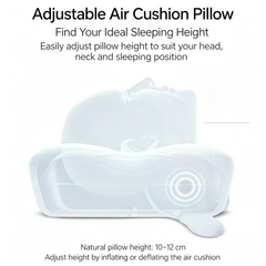 Grey Airbag Adjustable Cervical Neck Support Pillow - All Reason High Resilient Ergonomic Bed Traction Pillow with 4D Texture