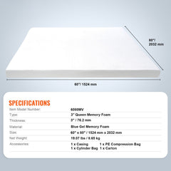 Sleep On Bedding Memory Foam Gel Mattress – Queen