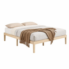Artiss Bed Frame Queen Size Wooden Base Mattress Platform Timber Pine BRUNO