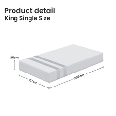 BedStory Memory Foam Gel Bamboo Wool Mattress – King Single