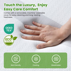 BedStory Memory Foam Gel Bamboo Wool Mattress – King