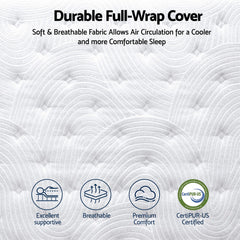 RoomSense Queen 34cm Medium Soft Gel Mattress Bundle with 2 Cooling Pillows