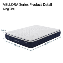 RoomSense Pocket Spring Memory Foam Latex Hybrid Mattress – King Single