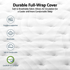 RoomSense Pocket Spring Memory Foam Latex Hybrid Mattress – King Single